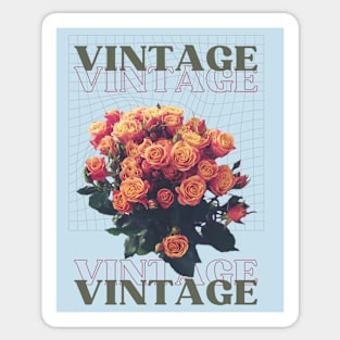 Vintage Floral Flowers Sticker